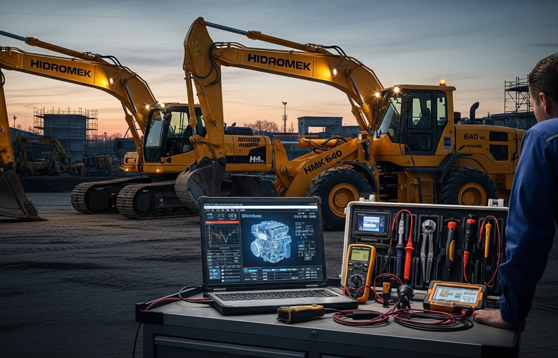 Hidromek İş Makinası Arıza Tespit Cihazı